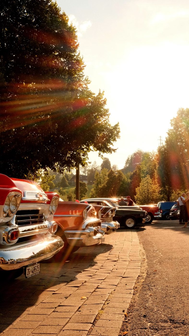 The line-up at sunset
