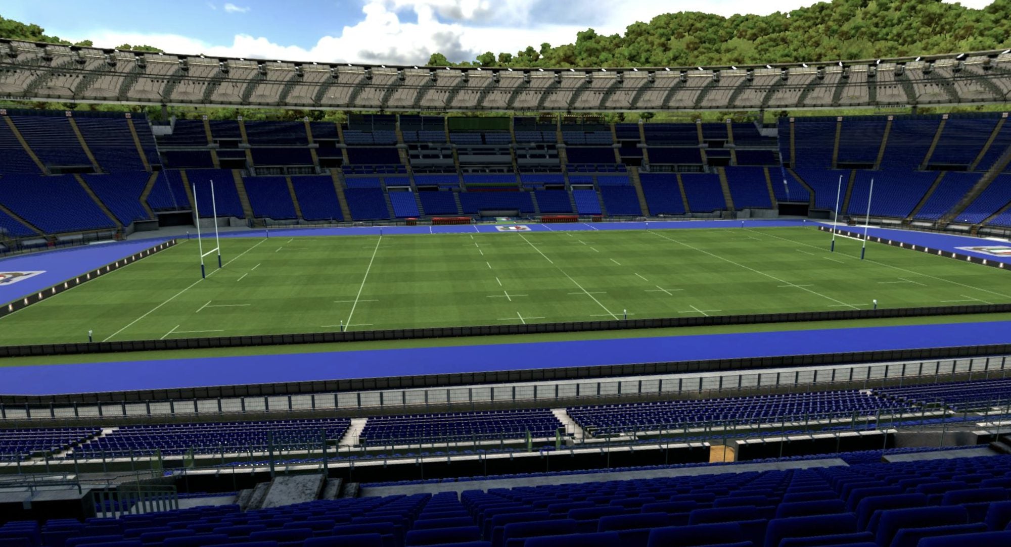 Vue depuis une place long side du Stadio Olimpico